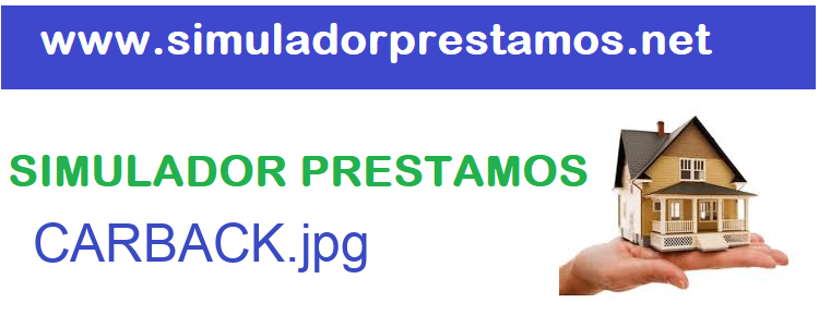 Simulador Prestamos  CARBACK