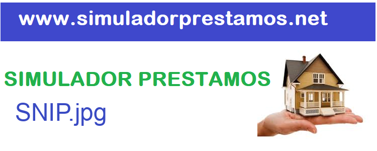 Simulador Prestamos  SNIP